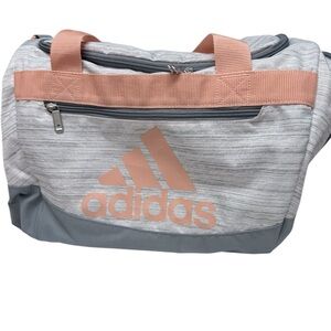 Adidas Peach and Gray Duffel Bag